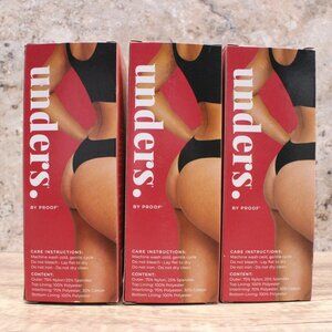 Unders by Proof Period Underwear Regular Absorbency Briefs Black Size XL 3 PACK